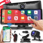 Auto DVR videovalvur CarPlay ja Android Autoga