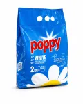Pesupulber Poppy White, 2 kg, valgetele kangastele, 22 pesu