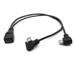 Mikro USB-jaotur, 1-kaheks, kahe naispistiku ja laadimiskaabliga