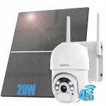 V&auml;litingimuste 4G LTE videovalveseirekaamera XEGA 20W p&auml;ikesepatareiga, 20000mAh, 2K 3MP PTZ