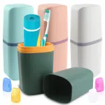 Hambaharjade reisikotid, 4 tk, plastmassist