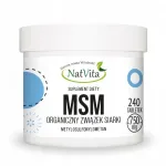 NatVita MSM Organic Sulfur toidulisand 750mg, 240 tabletti