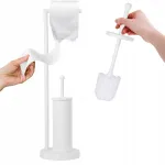 WC-paberi hoidja ja WC hari 104, valge, DURABLE