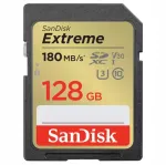 Sandisk SDXC EXTREME 128GB SD m&auml;lukaart 180MB/s V30