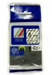 Liimpael Brother TZ-111 / TZe-111, 6 mm, l&auml;bipaistev musta tekstiga