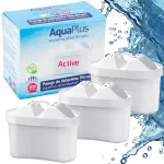 AQUAPLUS ACTIVE UNIVERSAL veefiltri kassett, 3 tk, sobib AQUAPHOR, BRITA, DAFI mudelitele