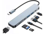 USB-C 7-&uuml;hes multifunktsionaalne jaotur HDMI 4K, SD/TF kaardilugejaga