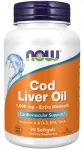 Toidulisand NOW Foods tursamaksa&otilde;li 1000mg Omega-3 EPA DHA, A ja D-3, 90 kapslit
