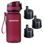 Vee filtripudel AQUAPHOR CITY 350 ml kolmekordse filtriga, burgundy v&auml;rvusega