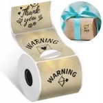 Ringjad kuldsed kleebised 50 mm, sobivad Phomemo M110/M120/M200/M220/M221, fi50