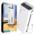 V&auml;line aku POLION 22.5W 40000mAh USB-C USB-A PD 3.0 QC 3.0 kaabliga