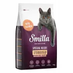KUIVTOIT STERILISEERITUD KASSIDELE Smilla l&otilde;hega, teraviljavaba, 4 kg, tauriiniga