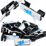 Juhtmehoidja, isekleepuv, must, 3M, 20 tk