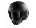 Motorratturi kiiver SHARK STREET-DRAK, mati must, suurus S