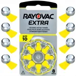 Kuuldeaparaadi patareid RAYOVAC 10 (PR70), 8 tk