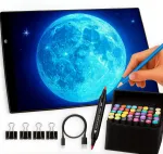 Kahepoolsed BRIGHT PAD LED C&M+ 80 markeriga komplekt 4 klambriga kingituseks