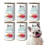 Koerte konservtoit BRIT Mono Protein tuunikala ja maguskartuliga, 6 x 400 g