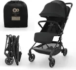 Lastete vanker Kinderkraft Nebo Midnight Black sobib lennukile