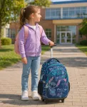 Laste rullikutega seljakott DISNEY STITCH, mitme sektsiooniga