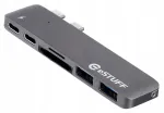 Liideste jagaja eSTUFF Thunderbolt, 40 Gb/s, hall, MacBook Pro