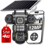 P&auml;ikeseenergiaga t&ouml;&ouml;tav p&ouml;&ouml;rlev IP kaamera, 3 objektiivi, LTE SIM-kaart, traadita, 12MP