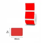 Kleepsud NIIMBOT, punased, 40x30 mm, 230 tk, sobivad B1, B21/B21 Pro, B3S