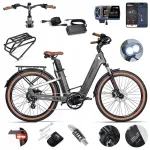 Elektriline jalgratas Mihogo Air Max, 900W, 40 km/h, 19,2 Ah 48V, 200 km l&auml;bis&otilde;it, APP+GPS, 26"