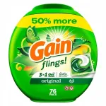Gain Flings Original 3 in 1 pesukapslid, 76 tk