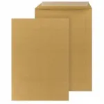 &Uuml;mbrikud B4, 250 x 353 mm, liimteibiga, pruunid, 10 tk.