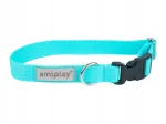 Koera kaelarihm Amiplay Samba, reguleeritav, t&uuml;rkiissinine, L suurus