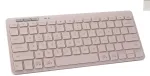 Juhtmevaba AZERTY klaviatuur Bluetooth 2.4 GHz, roosa