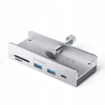 USB-C jaotur Orico MH5PC, 10 Gb/s, h&otilde;bedane, pindadele kinnitatav