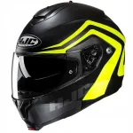 Mootorrattakiiver HJC C91N NEPOS, must/kollane, matt, suurus M