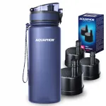 Veepudel filtriga Aquaphor City 650 ml, tumesinine, 3 filtriga