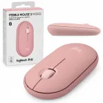 Juhtmevaba optiline hiir Logitech Pebble 2 M350S, roosa, 4000 DPI, vaikne