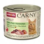 Animonda Carny Adult kassikonserv, 200 g, kanaliha, kalkuniliha ja k&uuml;&uuml;likuliha