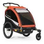Laste k&auml;ru Burley Cub X, kahe lapse jaoks, punane