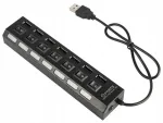 USB-jaotur 7 &uuml;hendusega ja l&uuml;lititega