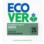 ECOVER Classic bioj&auml;&auml;tmetest n&otilde;udepesutabletid, 25 tk, sidruni ja laimiga l&otilde;hnaga