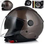 Avatud mootorratta kiiver VITO SARENTA visiiriga, ECE 22/06, chopperi ja rollerile