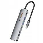 Hub adapter TOOCKI 7in1, 100W PD, SD/TF kaardilugeja, HDMI 4K