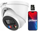Dahua 8Mpx v&auml;litingimuste kuppel-IP-kaamera t&auml;isv&auml;rvilise pildiga ja 256GB SD-kaardiga