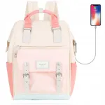 Seljakott Himawari 9018 USB-ga, 15,6" s&uuml;learvutile, kreemikas-roosa-korall