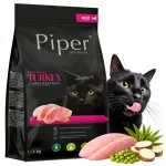 PIPER kuivtoit kassidele v&auml;rske kalkunilihaga, 3 kg, DOLINA NOTECI