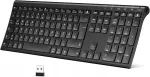 IC-DK03 traadita Bluetooth klaviatuur, 2.4G, USB, must, QWERTZ, saksa