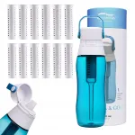 Aqualogis Aqua&Go 0,5 l sinine joogipudel filtriga, 12 filtriga