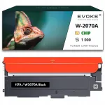 HP W2070A must toonerkassett, 1000 lehte, 117A