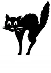 Auto v&otilde;i mootorratta kleebis &bdquo;BLACK CAT&ldquo; kass, 18 x 16,5 cm