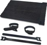 Kaablite kinnitusribad VELCRO, 200x12 mm, mustad, korduvkasutatavad, 100 tk