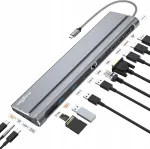 MAGBAC USB-C s&uuml;learvuti jaam, 14 porti, toetab 3 monitori